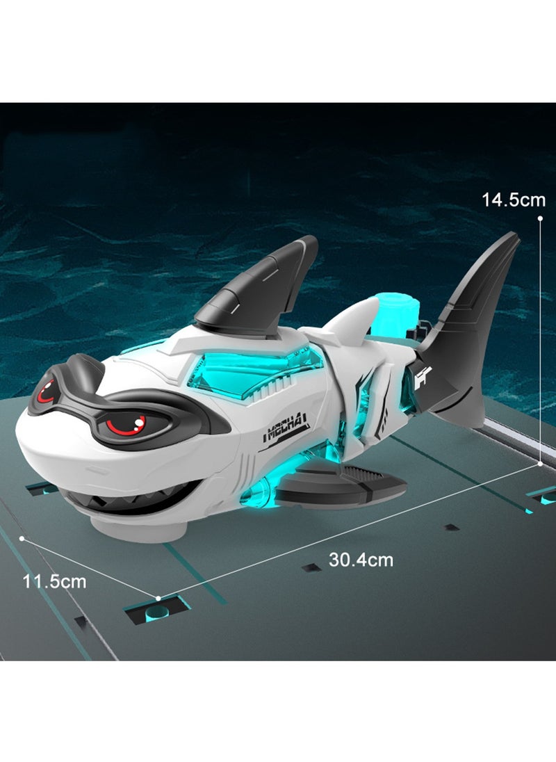 Electric Shark Toy Cute Robotic Shark Toy Crawling Electric Fish Simulated Shark Interactive Musical Toy with Automatic Driving, Playing Music, Led Lights Kids Gifts (White) - pzsku/Z7F59221D042D15CEC058Z/45/_/1728550570/2c240030-2715-42c9-a1dd-8a94b94a941b