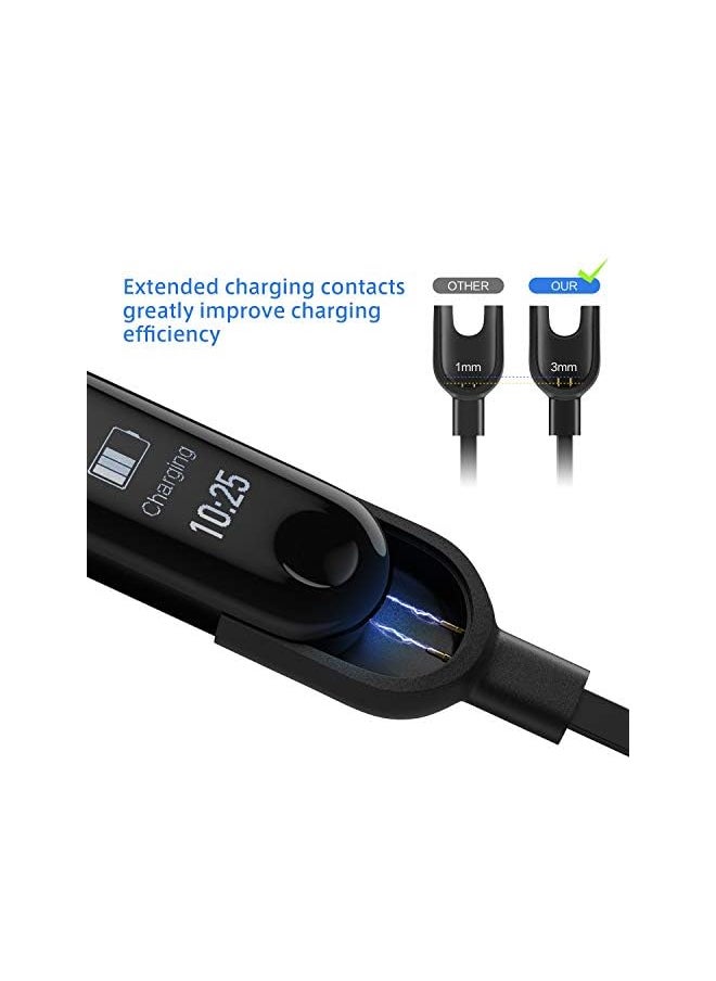 Zaboon - Charger Cable For Mi Band 3 Usb Charging Xiaomi 3 Smartwatch 2 Pack - Image 1