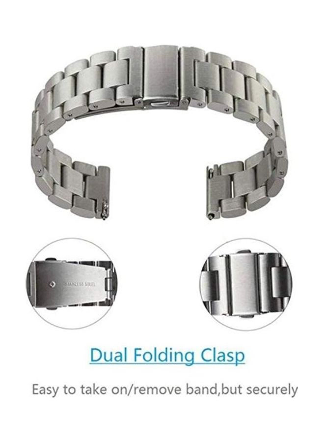 Premium Stainless Steel Smartwatch Strap Band For Huawei Gt2/Honor Magic 2 Silver - Image 2