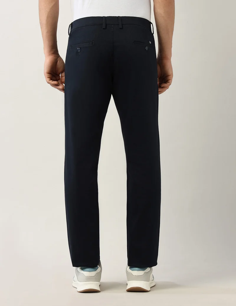 Arrow Navy Slim Fit Autoflex Trousers for Men | Best Price UAE