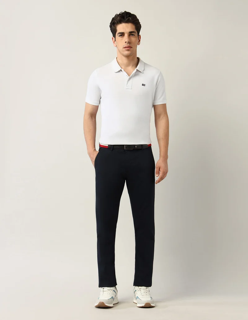 Arrow Navy Slim Fit Autoflex Trousers for Men | Best Price UAE