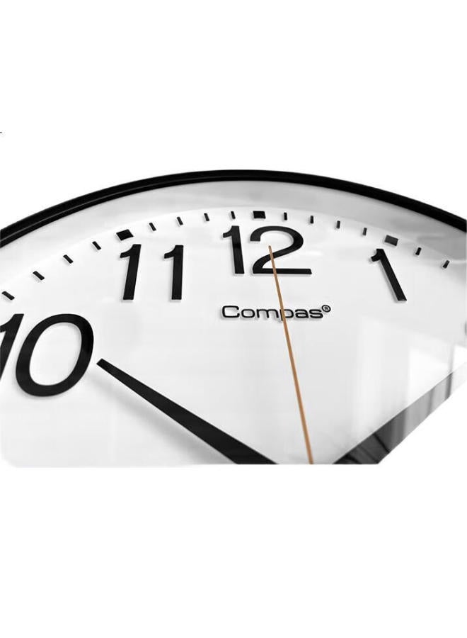 Compas Wall Clock Living Room Quartz Clock Wall-mounted New Model Clock 3588a Calendar Black 35cm - Image 3