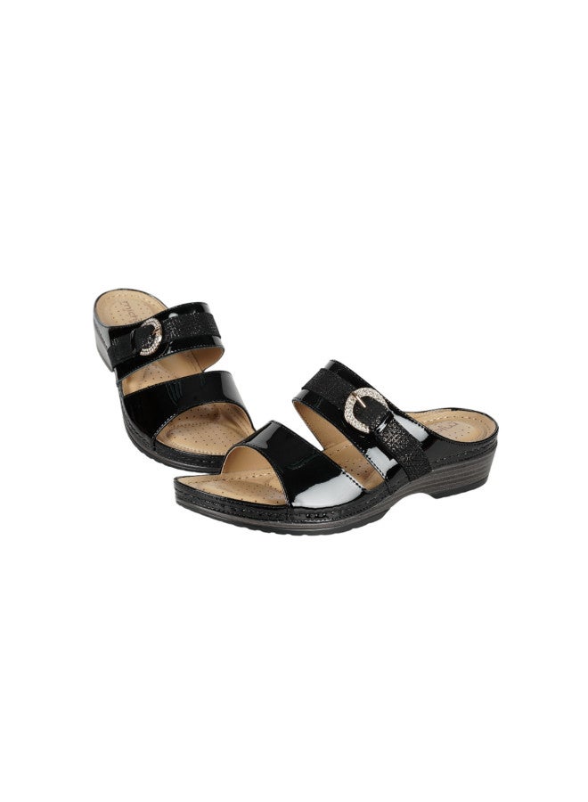 Michelle Morgan 092-2821 Michelle Morgan Ladies Casual Sandals 88998-40 Black - Image 3
