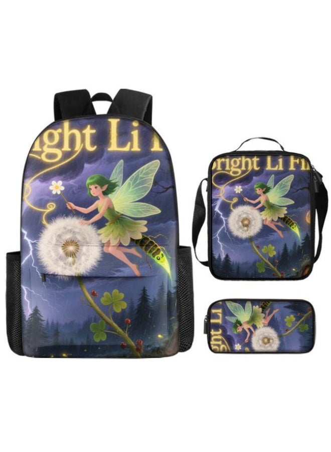 واضح من النار مجموعة من ثلاث قطع من حقائب الرسوم المتحركة، تتعامل بسهولة مع المناسبات المختلفة (الطلاب والأطفال ونزهات الأصدقاء وتسلق الجبال والدراسة وما إلى ذلك) | حقيبة ظهر + حقيبة محمولة باليد + حقيبة قرطاسية | هدايا الموسم المدرسي / العطلات - 12 - Image 2