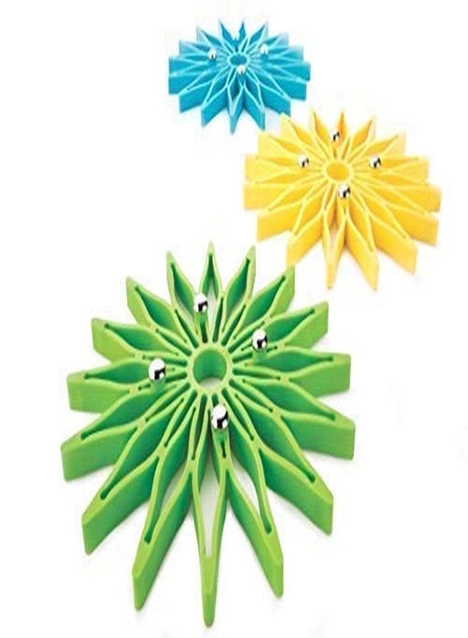 MANSTE ENTERPRISE Flower Style Hot Mate, Hot Pot Stand, Hot Plate Stand, Hotmate Resistant Tray Pack of 3 - Image 1