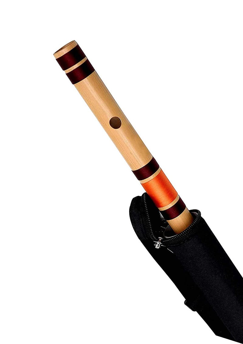 Ketostics® Natural Bamboo Flute Bansuri C Natural Right Handed Middle (19 inch) with hard case and carry cover - Image 2