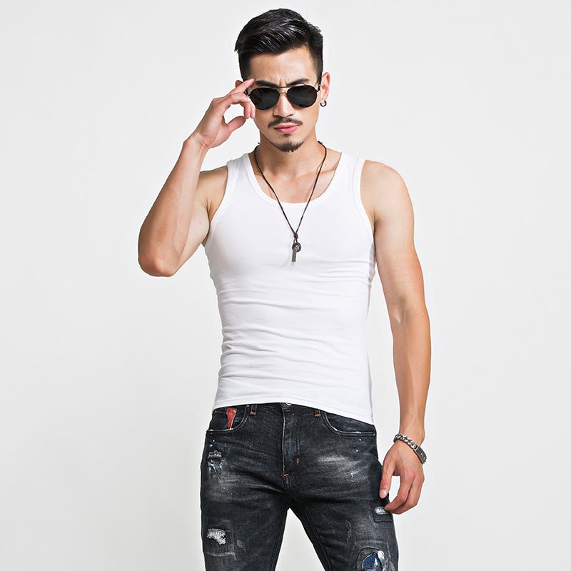 Mens Slim Fit Non-Iron Business Shirt Vest White 