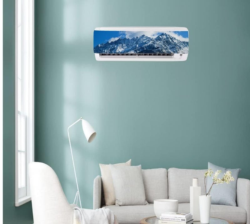 DreamKraft Mountains View AC Sticker Multicolor PVC Vinyl 30cm x 91cm Split Air Conditioner Sticker for Home Decor-AC329-Self-Adhesive - Image 4