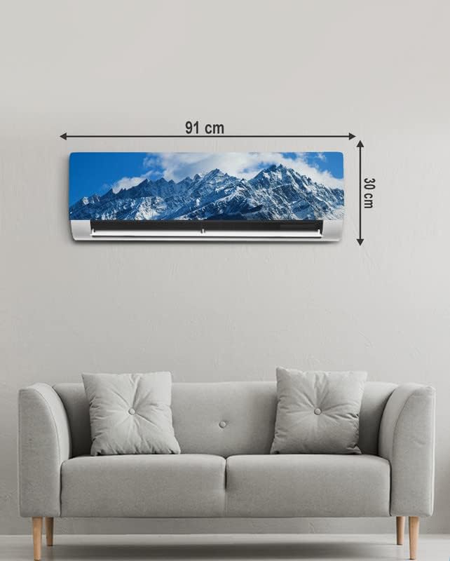 DreamKraft Mountains View AC Sticker Multicolor PVC Vinyl 30cm x 91cm Split Air Conditioner Sticker for Home Decor-AC329-Self-Adhesive - Image 3