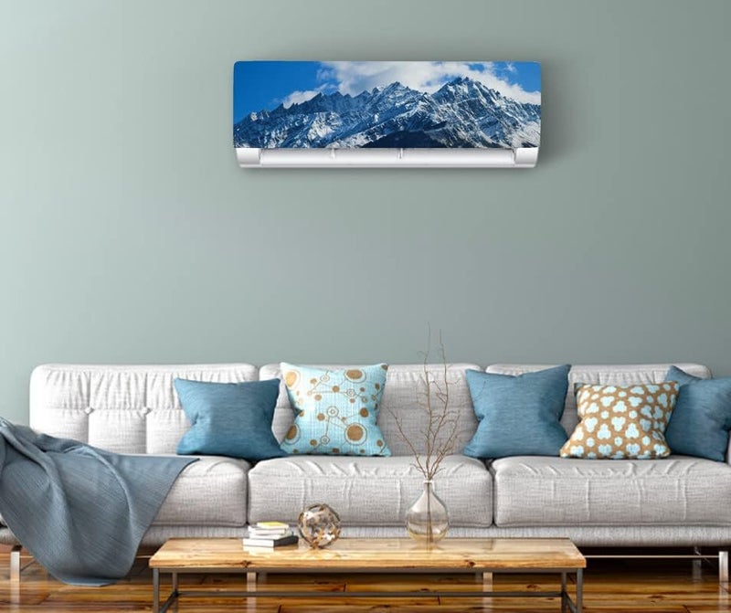DreamKraft Mountains View AC Sticker Multicolor PVC Vinyl 30cm x 91cm Split Air Conditioner Sticker for Home Decor-AC329-Self-Adhesive - Image 2