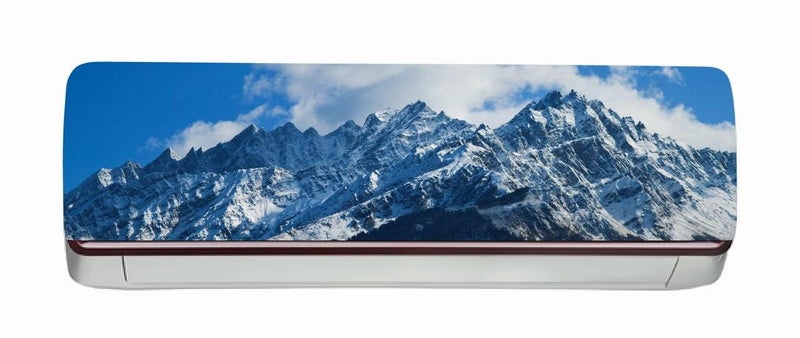 DreamKraft Mountains View AC Sticker Multicolor PVC Vinyl 30cm x 91cm Split Air Conditioner Sticker for Home Decor-AC329-Self-Adhesive - Image 5