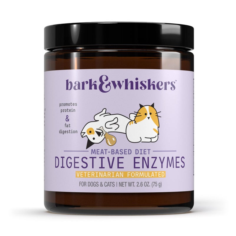 Dr. Mercola Bark & Whiskers Digestive Enzymes Meat-Based Diet for Dogs & Cats, 2.6 oz. (75 g), Promotes Protein & Fat Breakdown, Vet Formulated, Dr. Mercola - Image 1