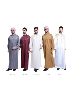 Loquat Muslim Arab Men Thobe Thawb Caftan  - Image 4