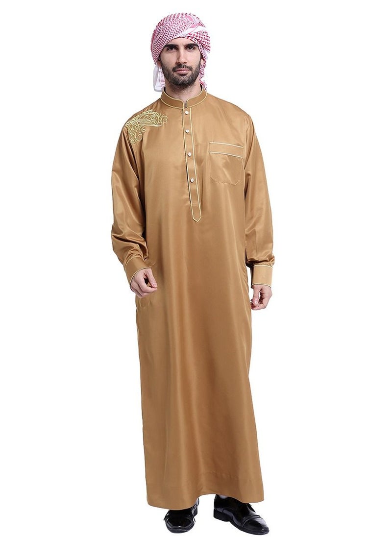 Loquat Muslim Arab Men Thobe Thawb Caftan  - Image 1