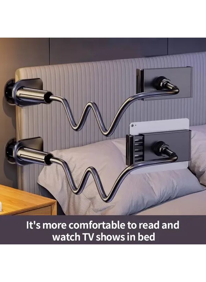 White Adjustable 360 Rotating Phone Tablet Stand For Bedside And Office Use - Image 1