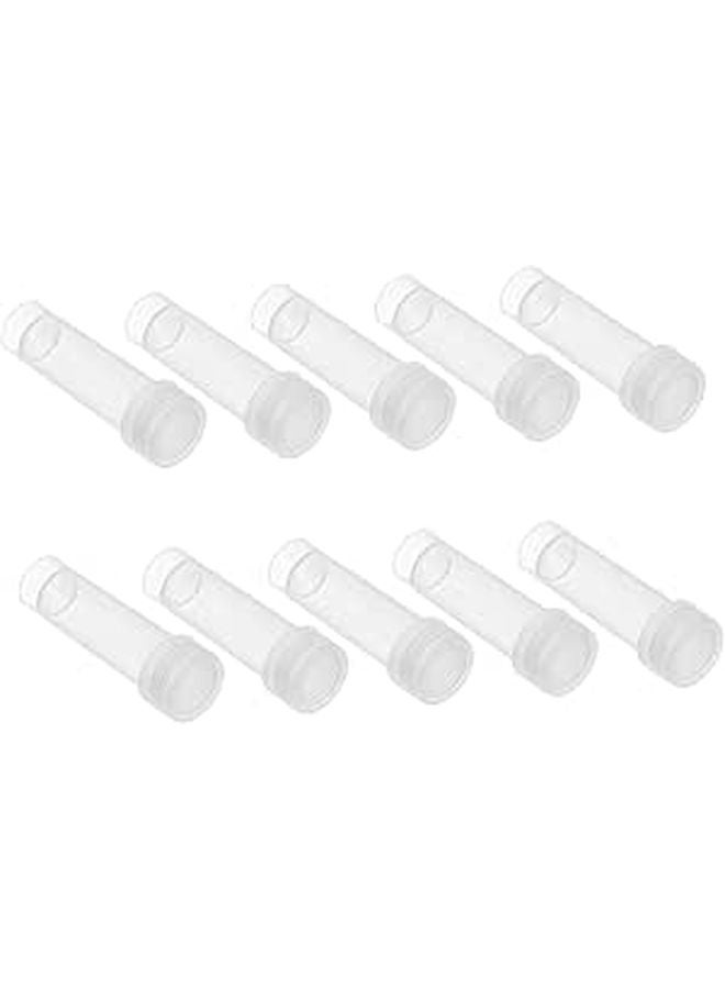 Clear Plastic 10 Pack Needle Loader Caps Sealed Tube Organizer for Sewing Jewelry Craft Supplies - Image 1