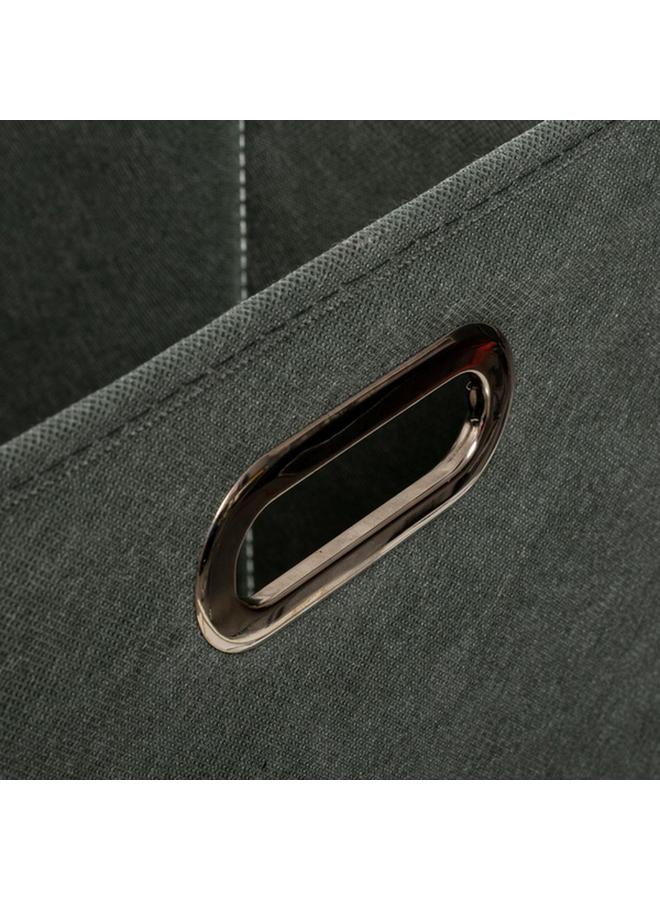 Five Simply Smart Polypropylene and Metal Foldable Storage Box Khaki Green 31 x 31cm 138885K - Image 2