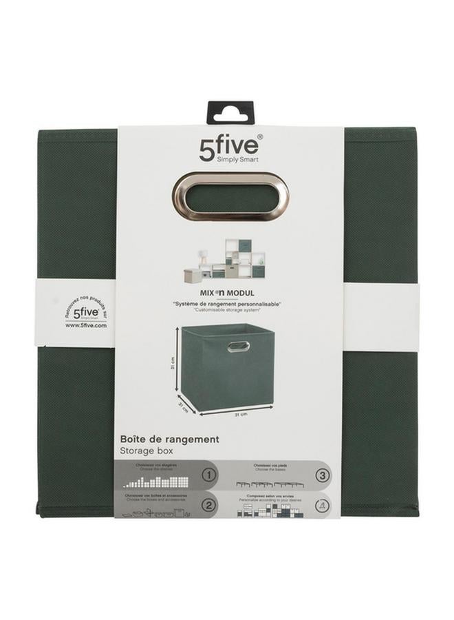 Five Simply Smart Polypropylene and Metal Foldable Storage Box Khaki Green 31 x 31cm 138885K - Image 3