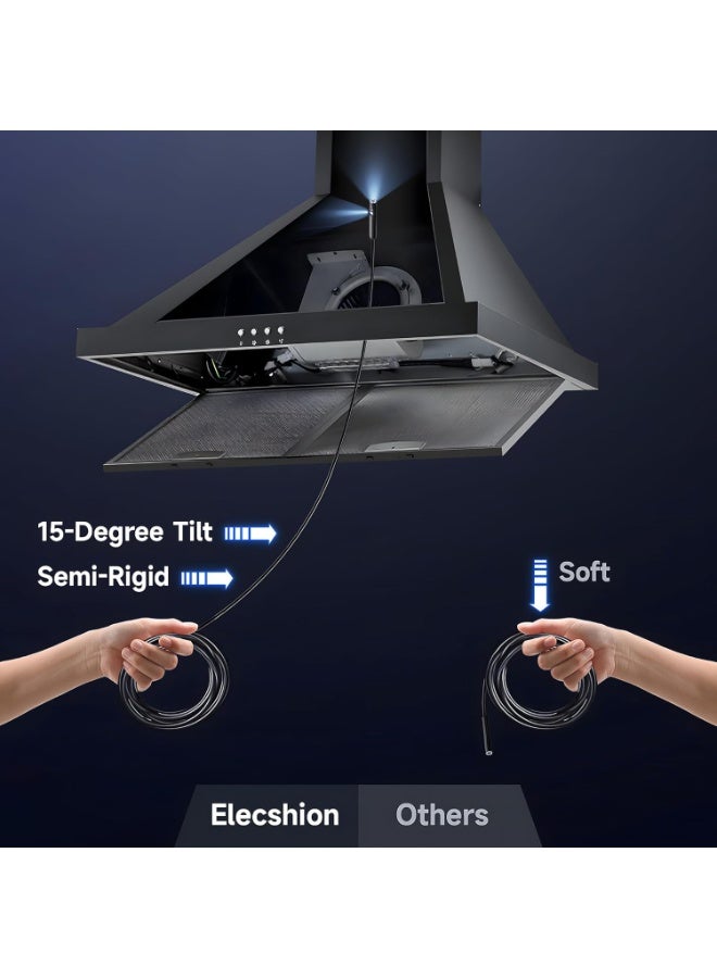 [عدسة مزدوجة] كاميرا المنظار الداخلي مع الضوء ، 1920P HD Borescope مع 8 + 1 أضواء LED قابلة للتعديل ، IP67 مقاومة للماء 16.5FT كاميرا فحص حبل الثعبان شبه الصلبة لـ iPhone و iPad و Android - Image 2