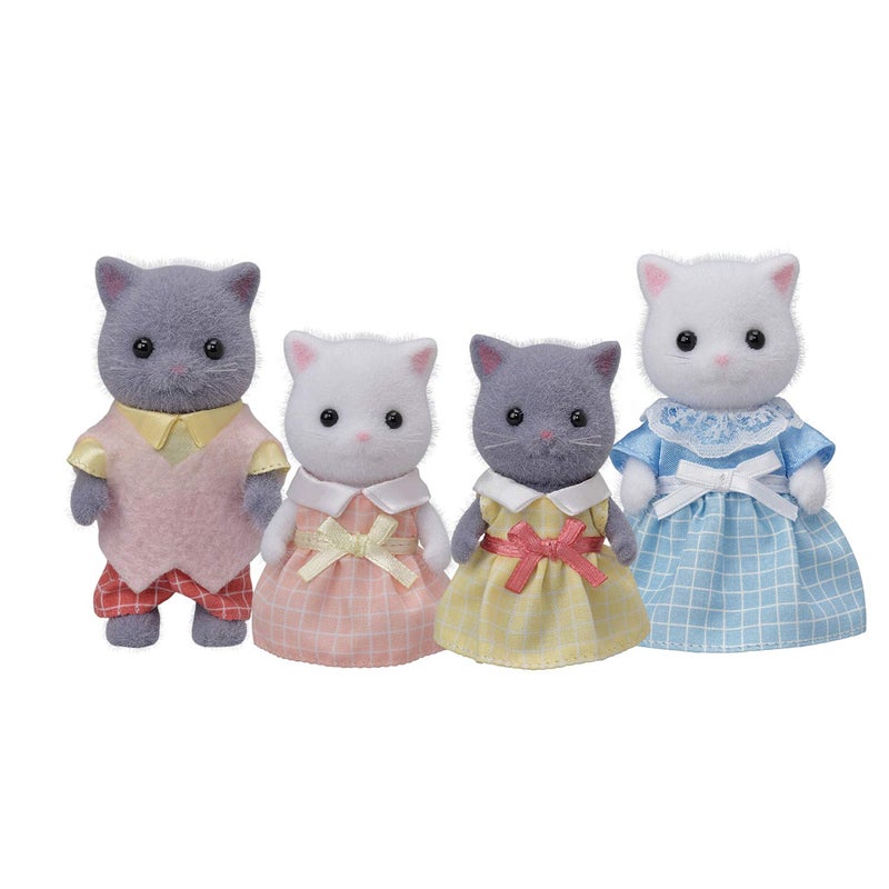 Calico Critters Persian Cat Family - Set of 4 Collectible Doll Figures for Children Ages 3+ - Image 1