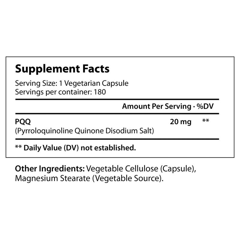 LongLifeNutri PQQ Supplement, 20mg per Serving, Pyrroloquinoline Quinone, 180 Vegetarian Capsules, 6-Month Supply, Made in USA, Natural Supplement, Daily Wellness - Image 2