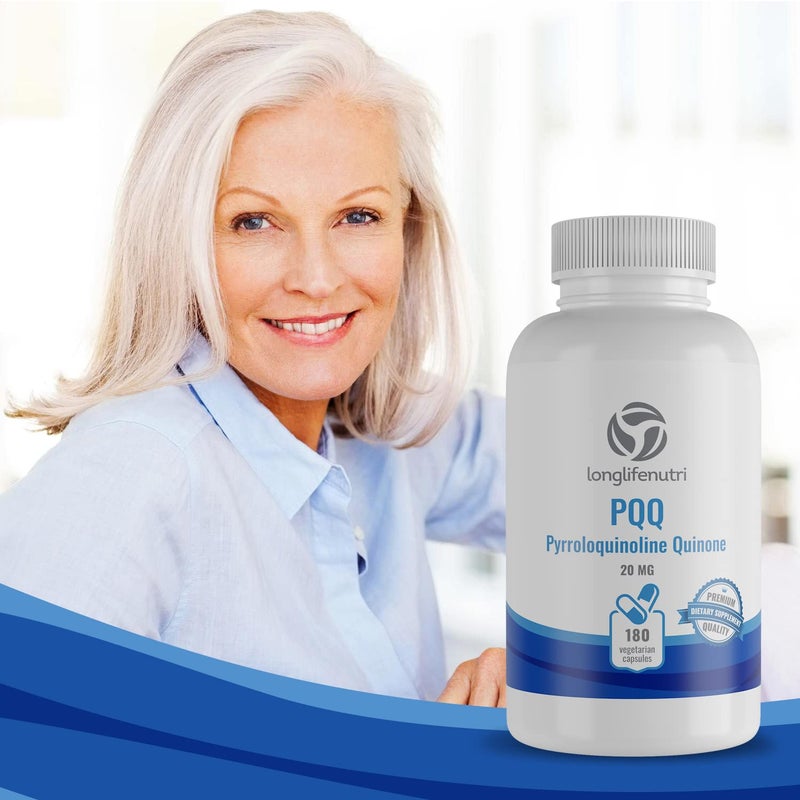 LongLifeNutri PQQ Supplement, 20mg per Serving, Pyrroloquinoline Quinone, 180 Vegetarian Capsules, 6-Month Supply, Made in USA, Natural Supplement, Daily Wellness - Image 4