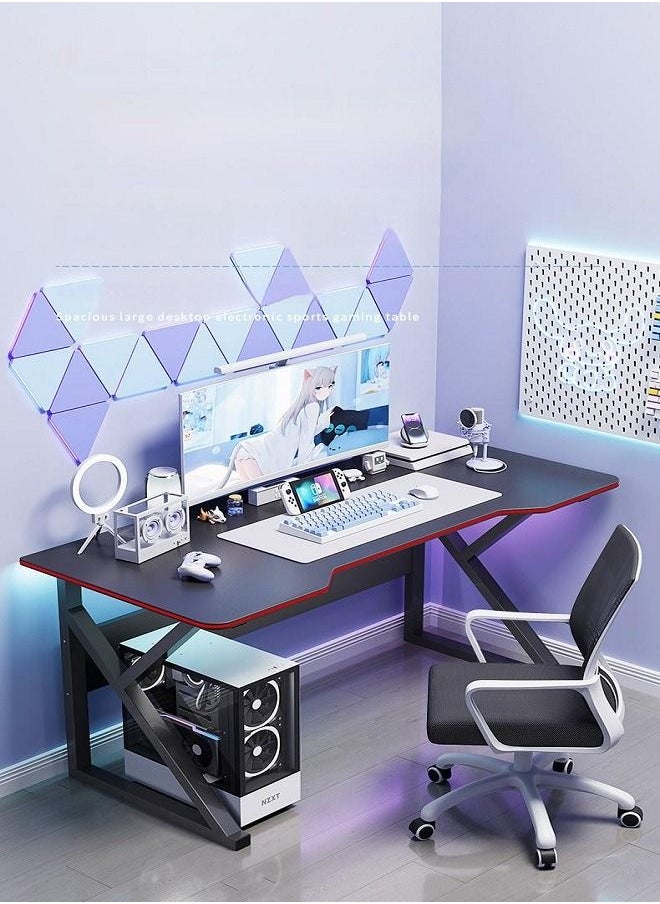 Generic - Game Desk Small Game Desk For Kids Gift Idea PC Computer Desk Home Desk Workstation With Carbon Fiber Surface Gaming Desk - Image 1