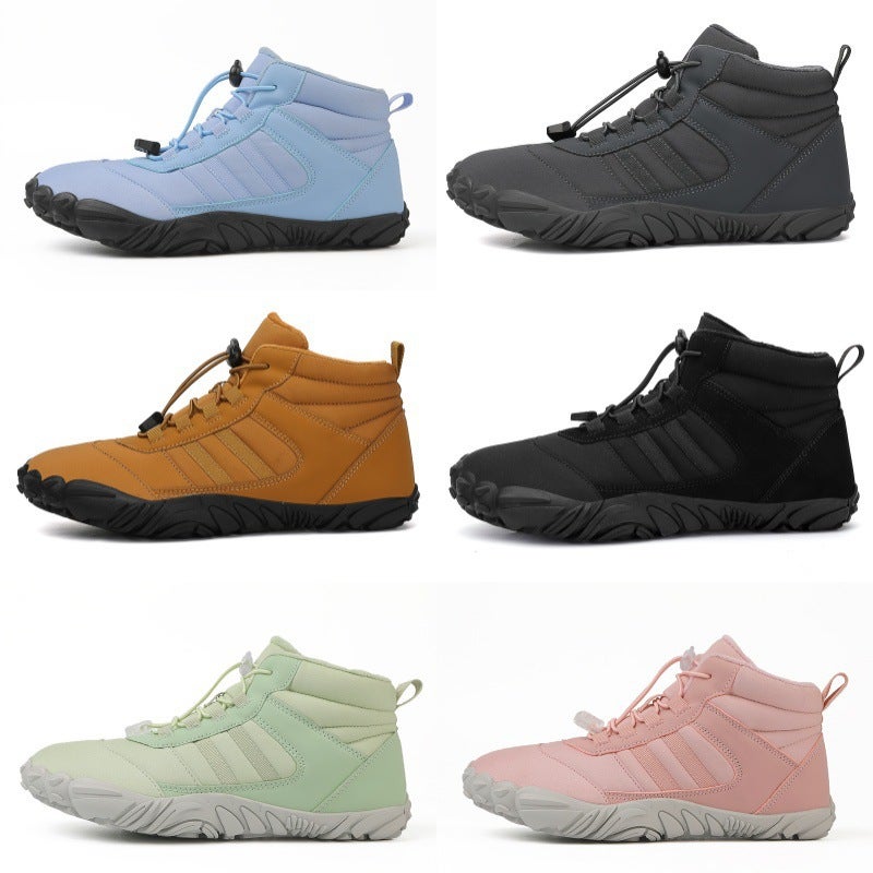 New Winter Cotton Boots for Men, Casual Cotton Shoes for Women, Velvet Thickened Snow Boots for Couples, Warm Barefoot Hiking Shoes - Image 3