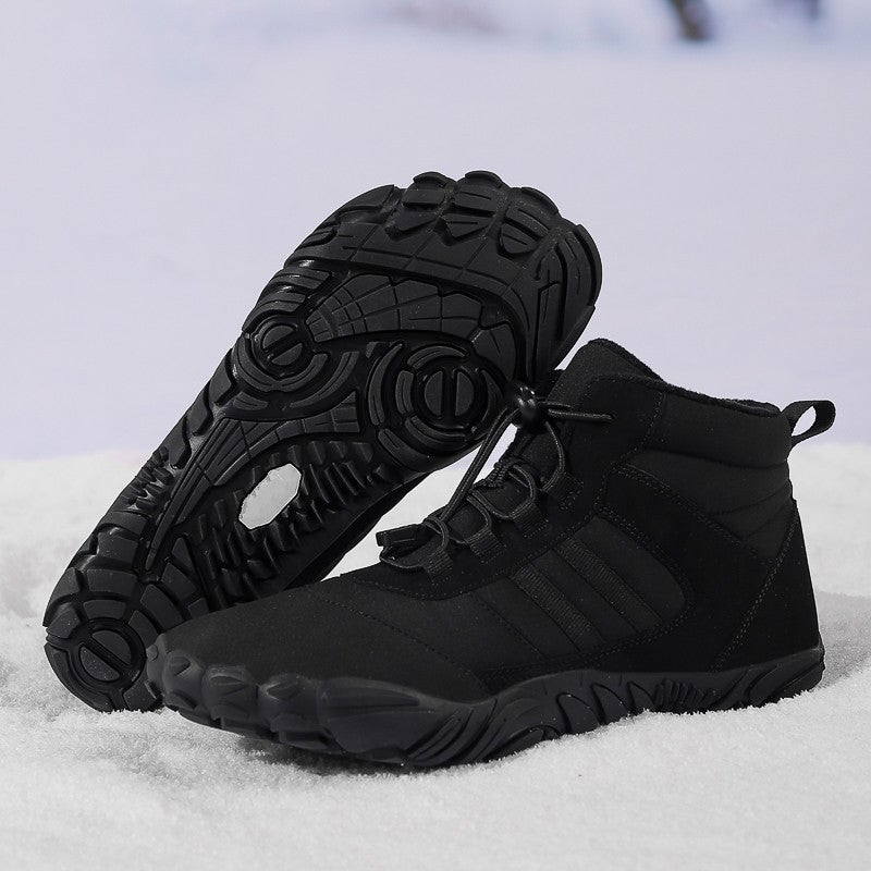 New Winter Cotton Boots for Men, Casual Cotton Shoes for Women, Velvet Thickened Snow Boots for Couples, Warm Barefoot Hiking Shoes - Image 5