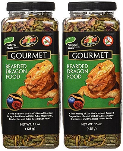 Zoo Med 2 Pack of Gourmet Bearded Dragon Food 15 Ounces each - Image 1