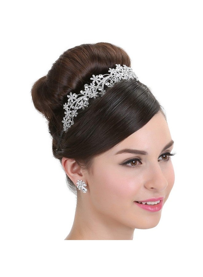 SAMKY Bride's Bridal Headband Rhinestone Wedding Tiara Crown Crystal Hair Accessories for Woman - Image 4