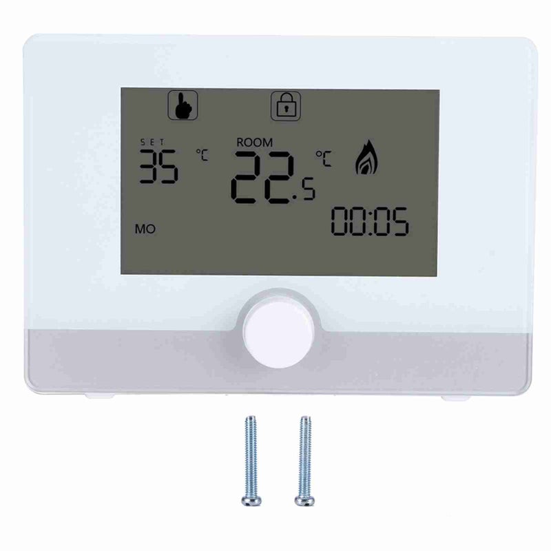 Programmable Thermostat Temperature Controller for Wall hung Boiler Heating System Black - Image 1
