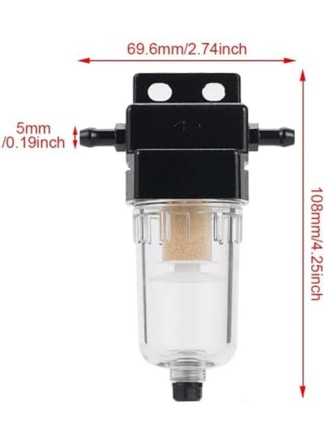 مجموعة فلتر وقود سخان الديزل وفاصل المياه مع خراطيم ومشابك الحجم أ - Image 4