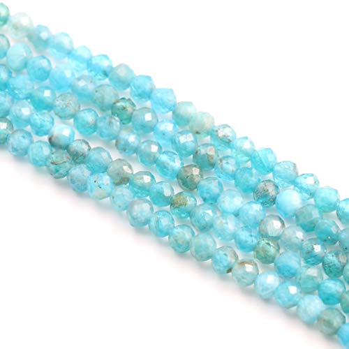 Zotoone Natural Stone Beads Apatite Gemstone Faceted Loose Beads for Jewelry Making 2 Strands/Pack Length 15" Size 2mm - Image 5
