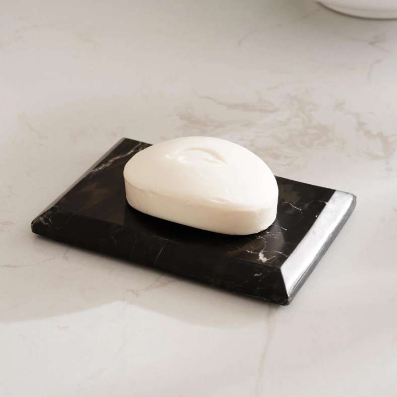 Pan Home Dragon Marble Soap Dish - Black - Image 1