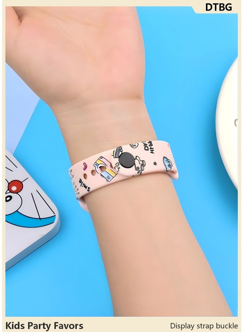 DTBG 4 Pcs Kids' Cartoon Anime Printed Square Water Resistant Silicone Digital Watch - Image 2