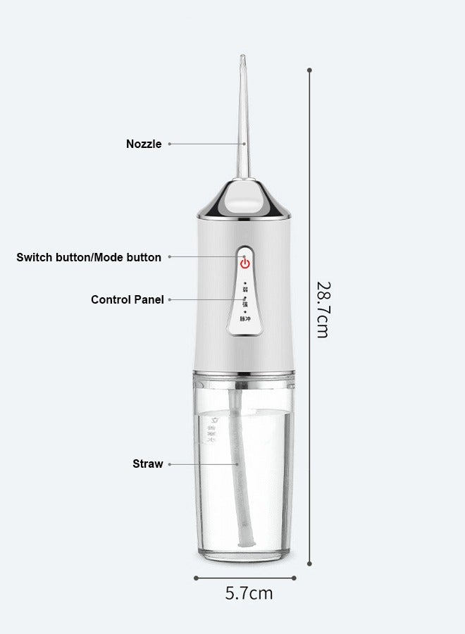 جهاز تنظيف الأسنان بالماء المحمول باللون الأبيض - Image 4