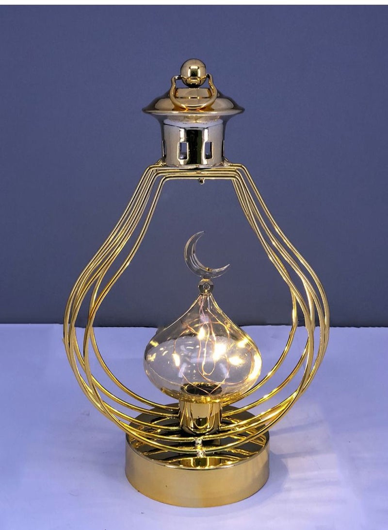 LED Circular Lamp Luminated With a Crescent-Shaped Bulb