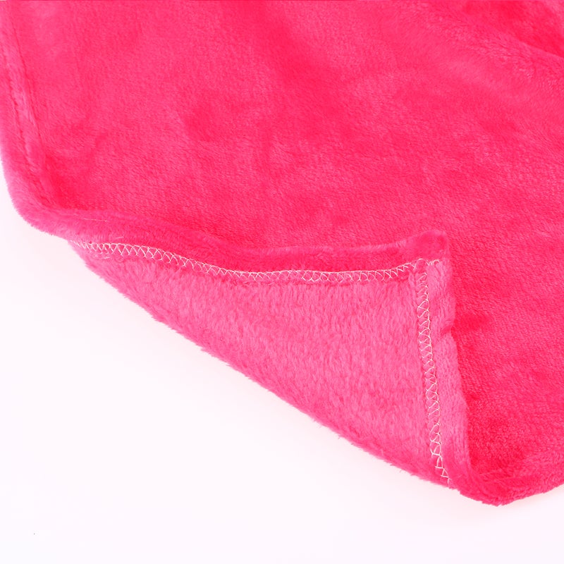 2pcs Gorgeous Flannel Fleece Pet Blanket Cozy Towel Color Pet Blanket(Rosy) - Image 4