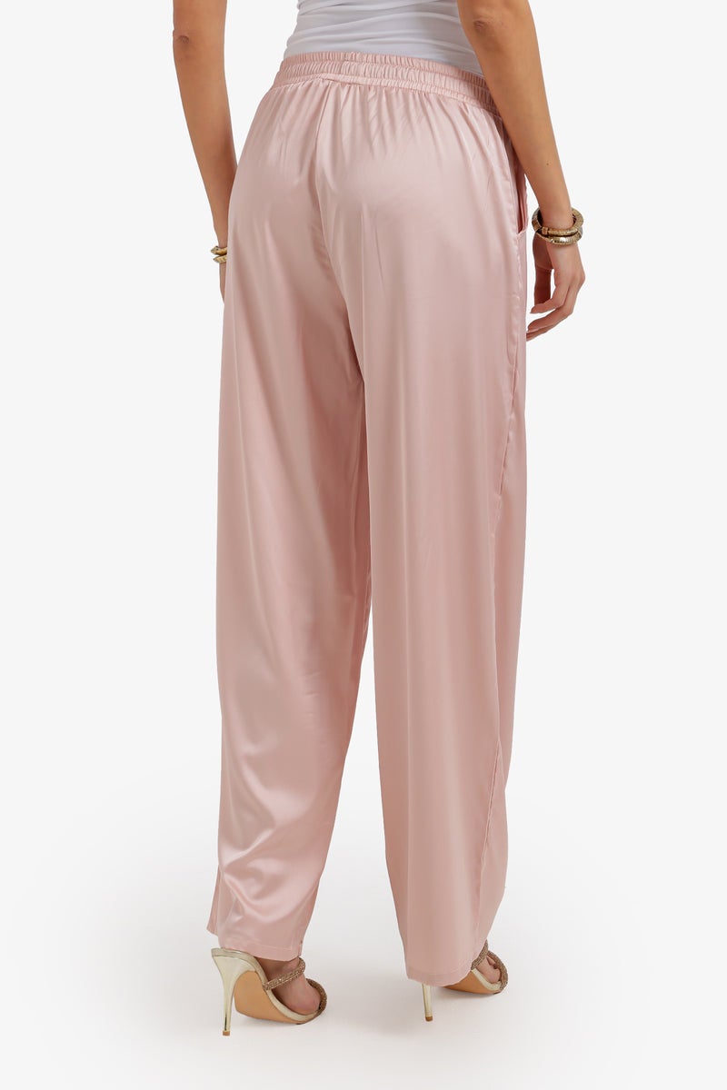 Carina Wide-Leg Satin Pants - Image 3
