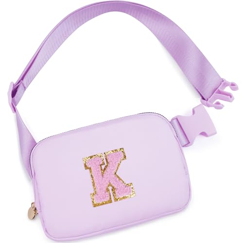 Uygafly Birthday Gifts for 6 7 8 9 10 11 12 13 Year Old Girls,Fanny Pack Belt Bag Crossbody Bags for Women Girls Kids,Fashion Waist Packs Cute Teen Trendy Stuff Travel Essentials | Lavender,K - Image 1
