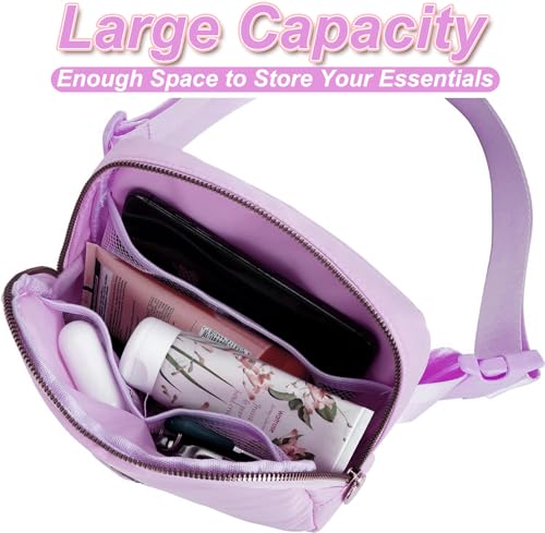 Uygafly Birthday Gifts for 6 7 8 9 10 11 12 13 Year Old Girls,Fanny Pack Belt Bag Crossbody Bags for Women Girls Kids,Fashion Waist Packs Cute Teen Trendy Stuff Travel Essentials | Lavender,K - Image 3