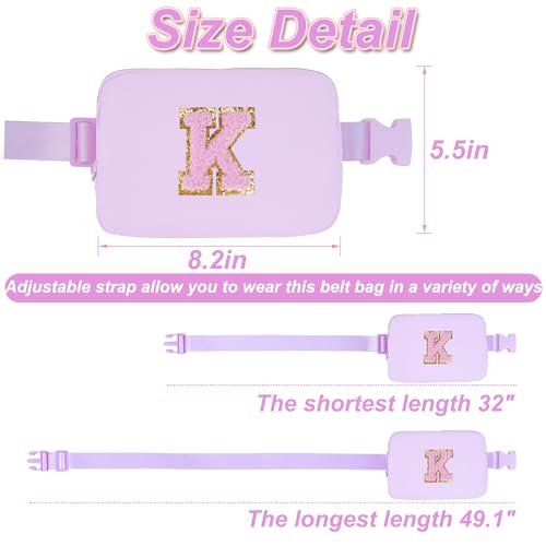 Uygafly Birthday Gifts for 6 7 8 9 10 11 12 13 Year Old Girls,Fanny Pack Belt Bag Crossbody Bags for Women Girls Kids,Fashion Waist Packs Cute Teen Trendy Stuff Travel Essentials | Lavender,K - Image 5
