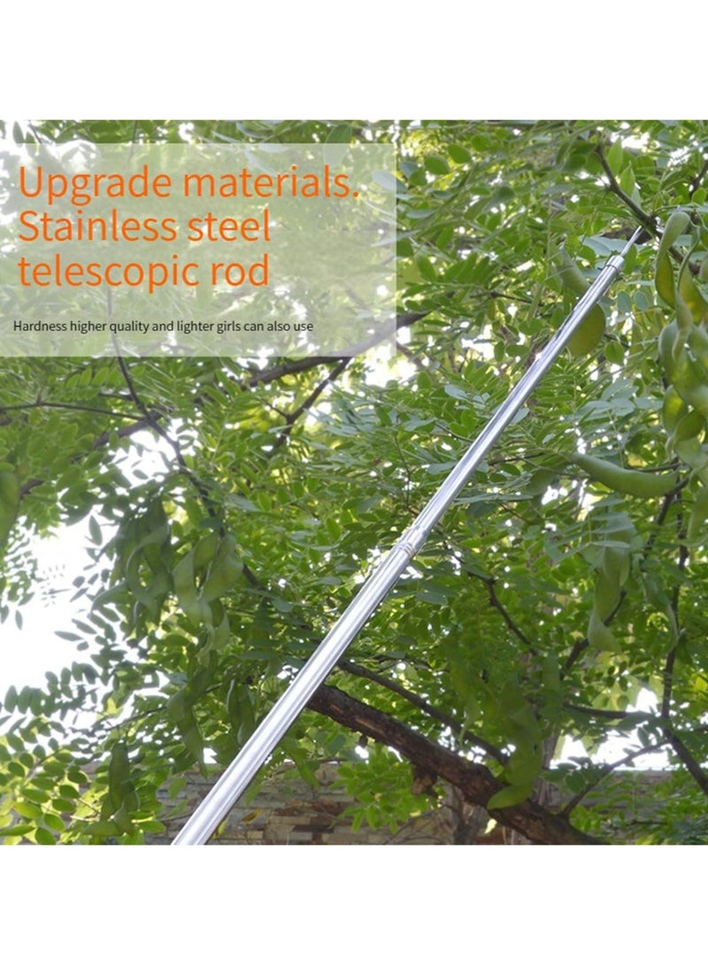 DubaiGallery أداة قطف الفاكهة، جامع الفاكهة مع عمود تلسكوبي خفيف الوزن من الفولاذ المقاوم للصدأ، قاطف فواكه عملي للكمثرى، الليمون، البرتقال والمزيد من الفواكه - Image 4
