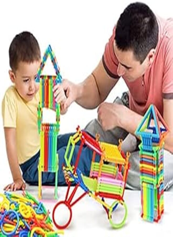 Magic Toys اعواد بناء بلاستيكية تعليمية - 350 قطعة - العاب سحرية