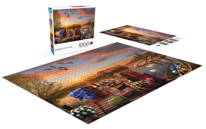 Buffalo Games - Andrew Farley -Breakfast at The Lake - 1000 Piece Jigsaw Puzzle for Adults -Challenging Puzzle Perfect for Game Nights - Finished Size is 26.75 x 19.75 - Image 4