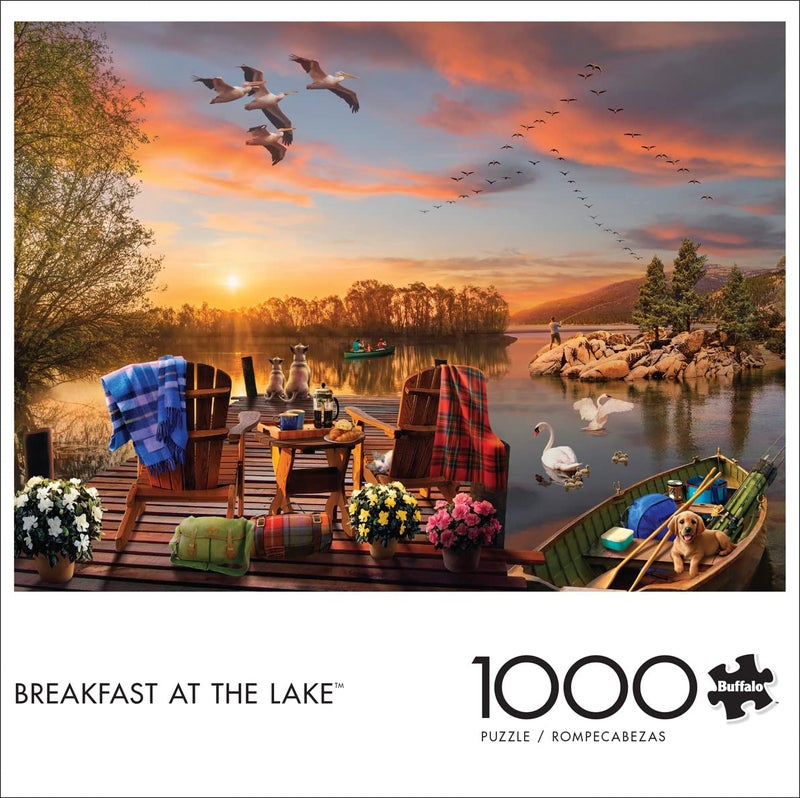 Buffalo Games - Andrew Farley -Breakfast at The Lake - 1000 Piece Jigsaw Puzzle for Adults -Challenging Puzzle Perfect for Game Nights - Finished Size is 26.75 x 19.75 - Image 2