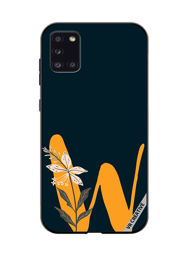 VR CREATIVE Protective Case Cover For Samsung Galaxy A31 Alphabet W Design Multicolour - Image 1