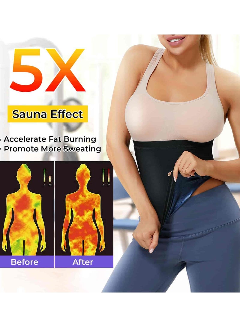 Aideli Sauna Suit Waist Trimmer for Women Waist Trainer Sweat Band for Stomach Belly Thermo Slimming Belt Workout (Fit for 80-96cm Waist) - Image 4