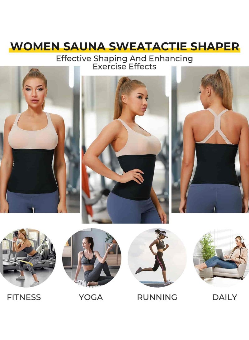 Aideli Sauna Suit Waist Trimmer for Women Waist Trainer Sweat Band for Stomach Belly Thermo Slimming Belt Workout (Fit for 80-96cm Waist) - Image 2